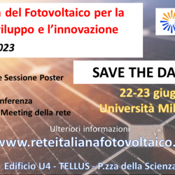 Conferenza 2023 della Rete Nazionale Fotovoltaica (RETE NFV - Conferenza 2023)